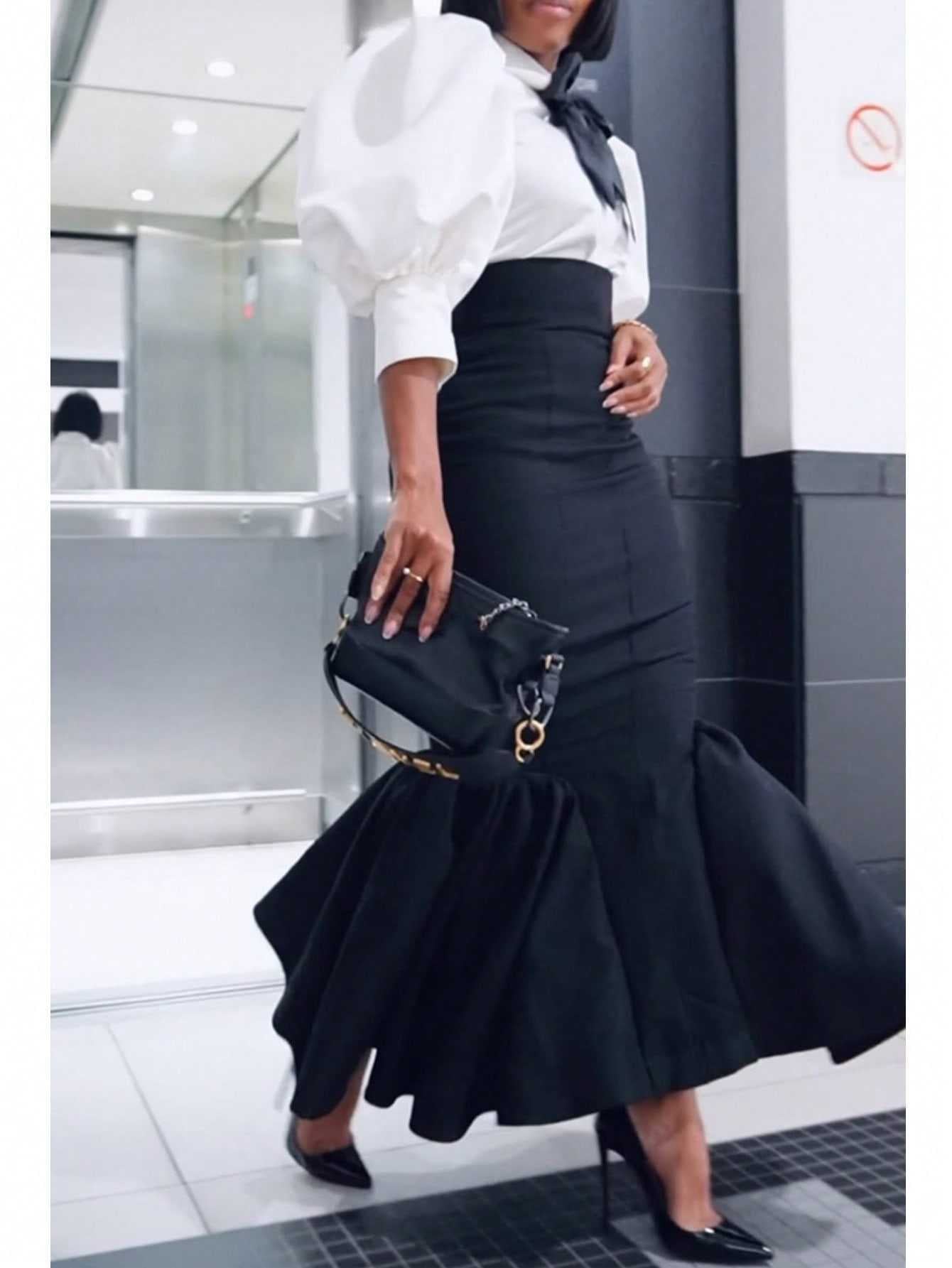 Women's Elegant Bodycon Long Fishtail Skirt 7