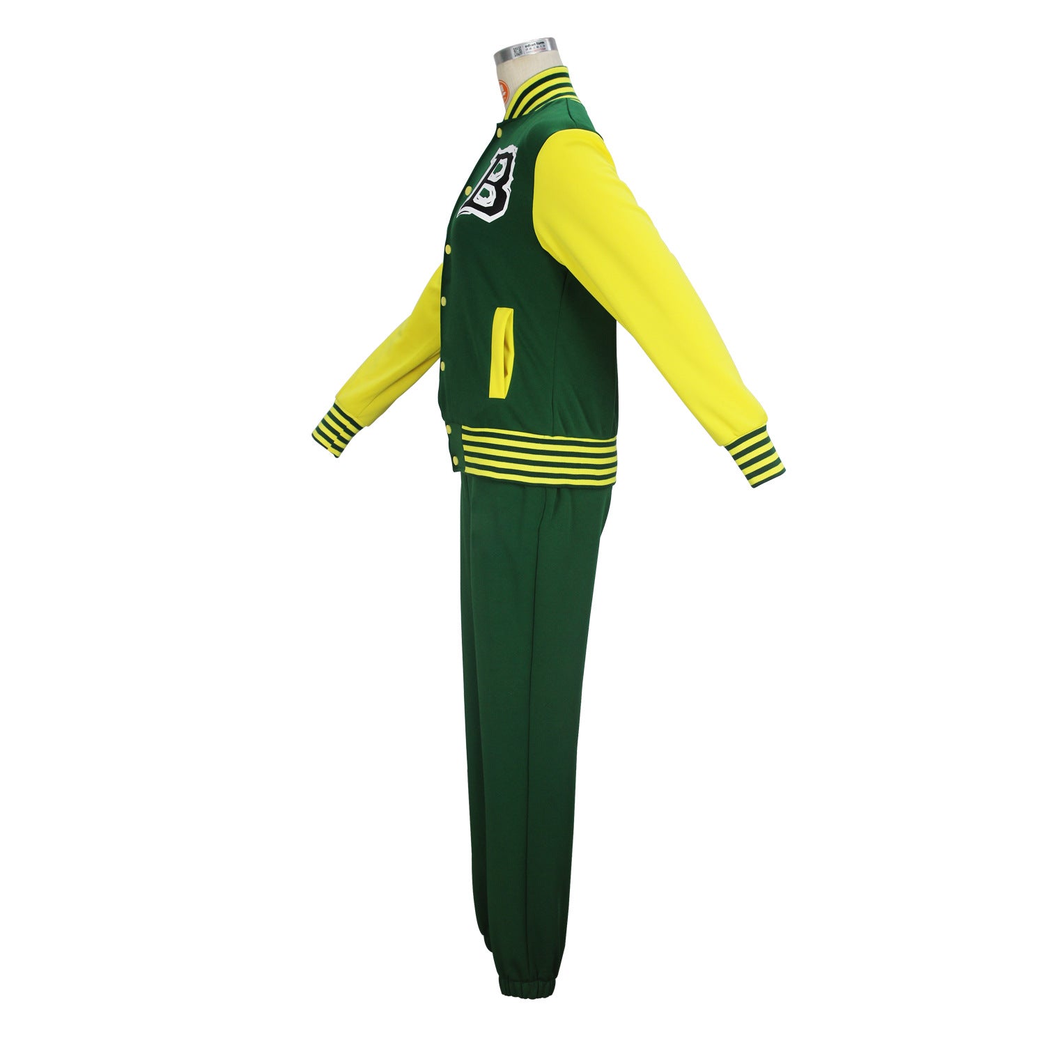 Autumn And Winter Women's Button Print Fashion Casual Baseball Jacket Pants Two-Piece Set 5