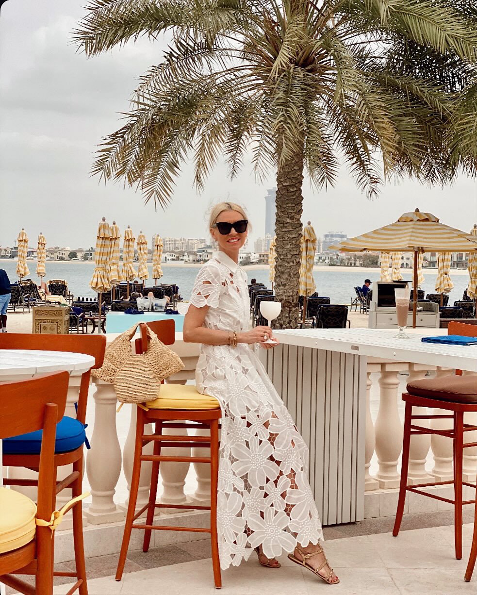 Spring/Summer Short Sleeve Single-Breasted Lace Floral Mid-Length Dress 7