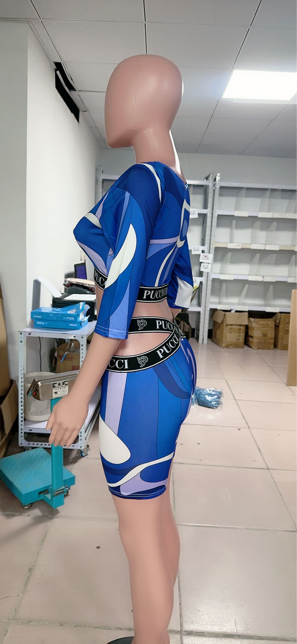 Women Fashion Printed Top and Shorts Two-piece Set 5