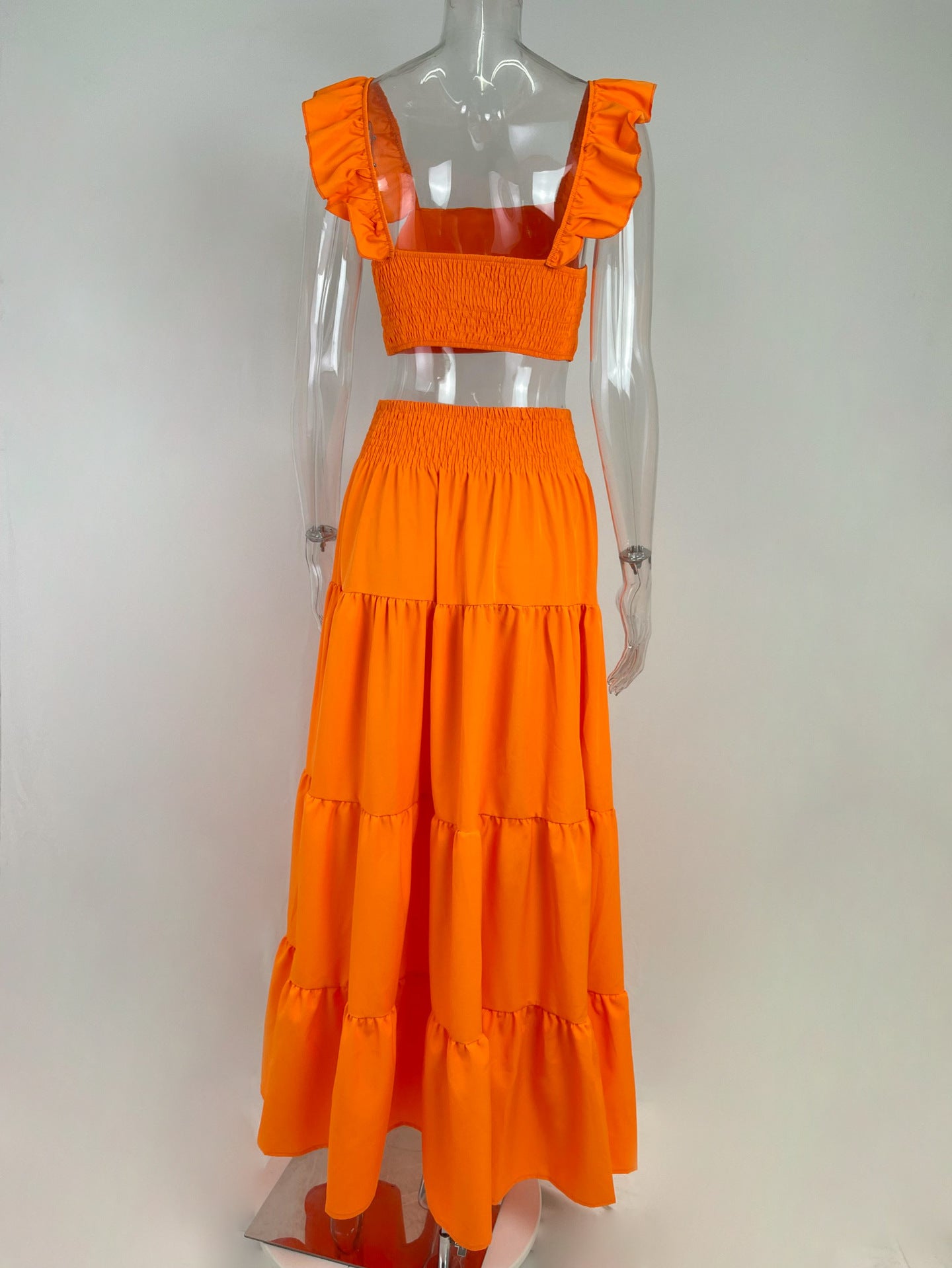 Women spring Career sexy suspender top and Skirt Casual two-piece set 15