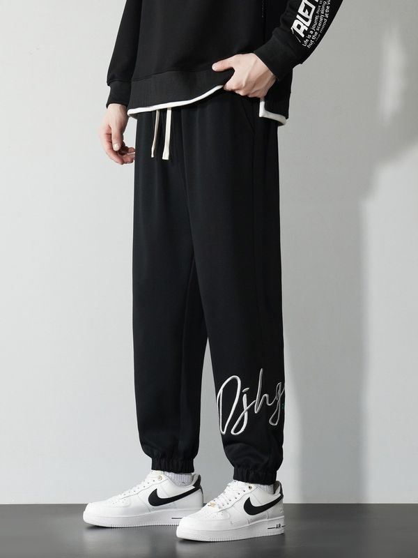Men's Autumn And Winter Trendy Loose Side Striped Straight Trousers For Boys Wide-Legged Casual Sweatpants 10
