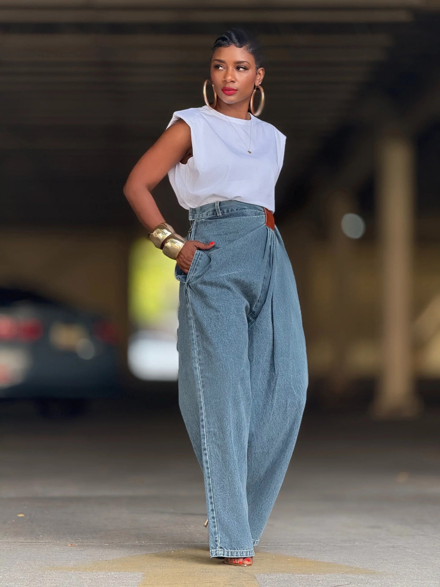 Loose Fashion Women's Denim Pants 6