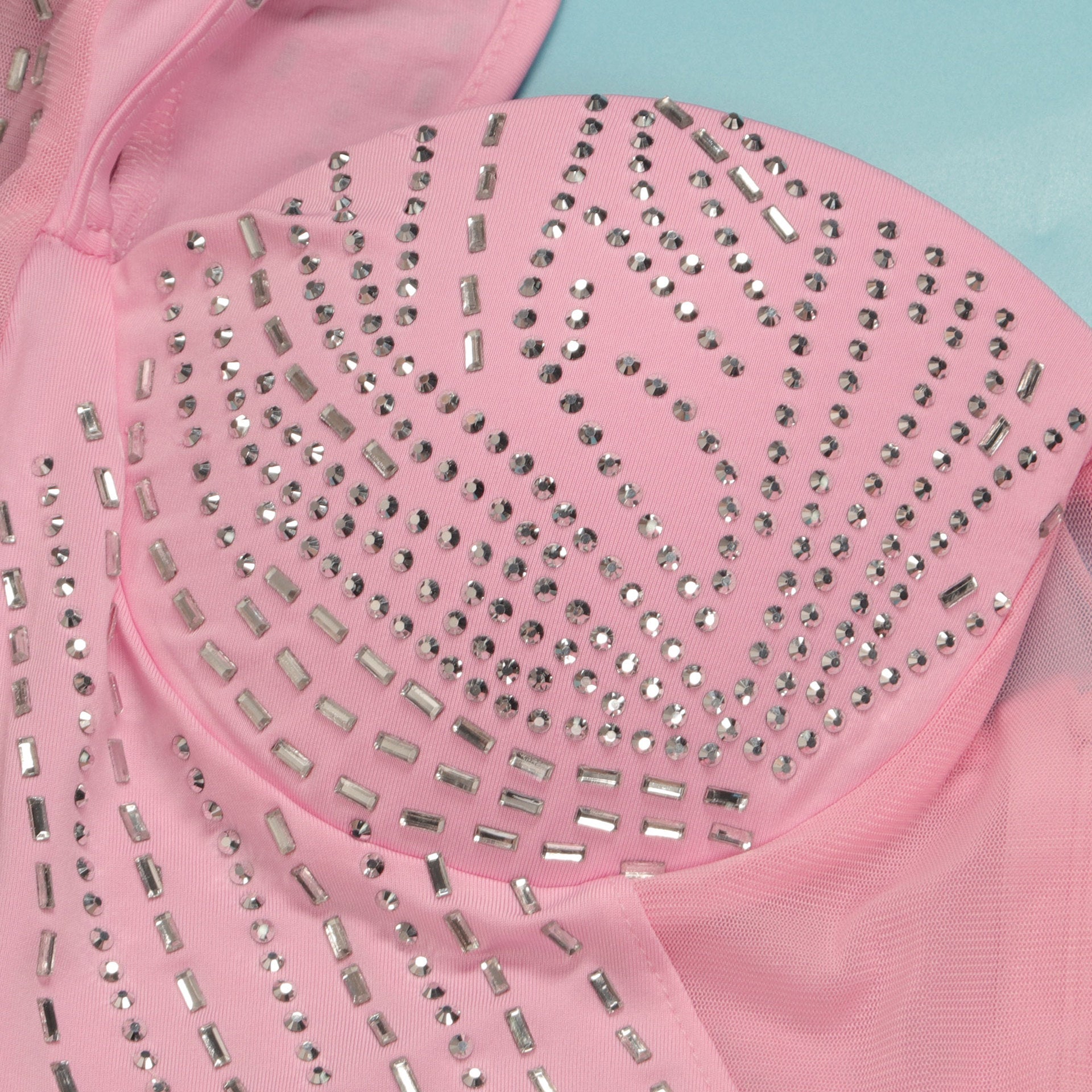 Women Sexy Long Sleeve Beaded Backless Hollow Solid Dress 29