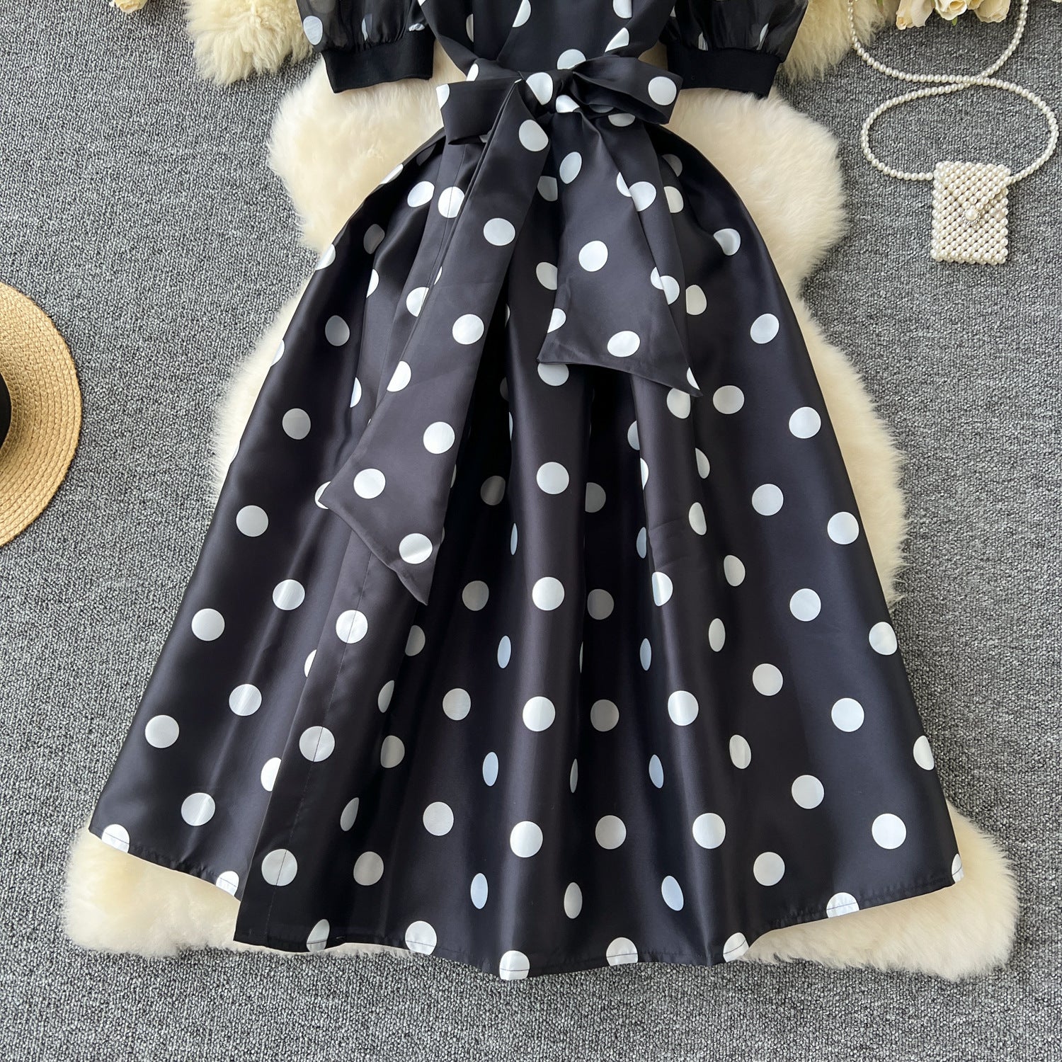 Bubble Sleeve Belt Ball Gown 6