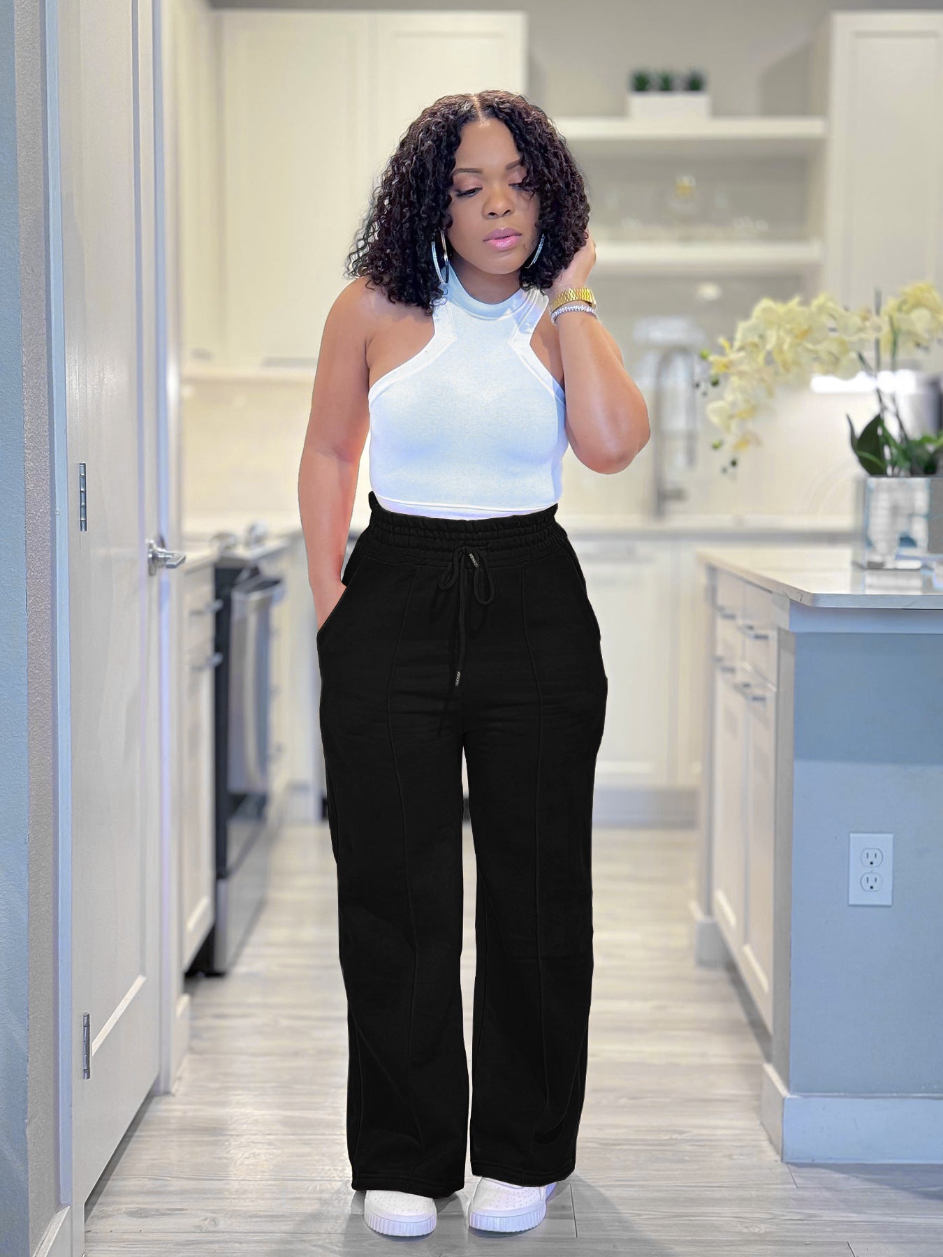 Women Casual Drawstring Sports Sweatpants 4