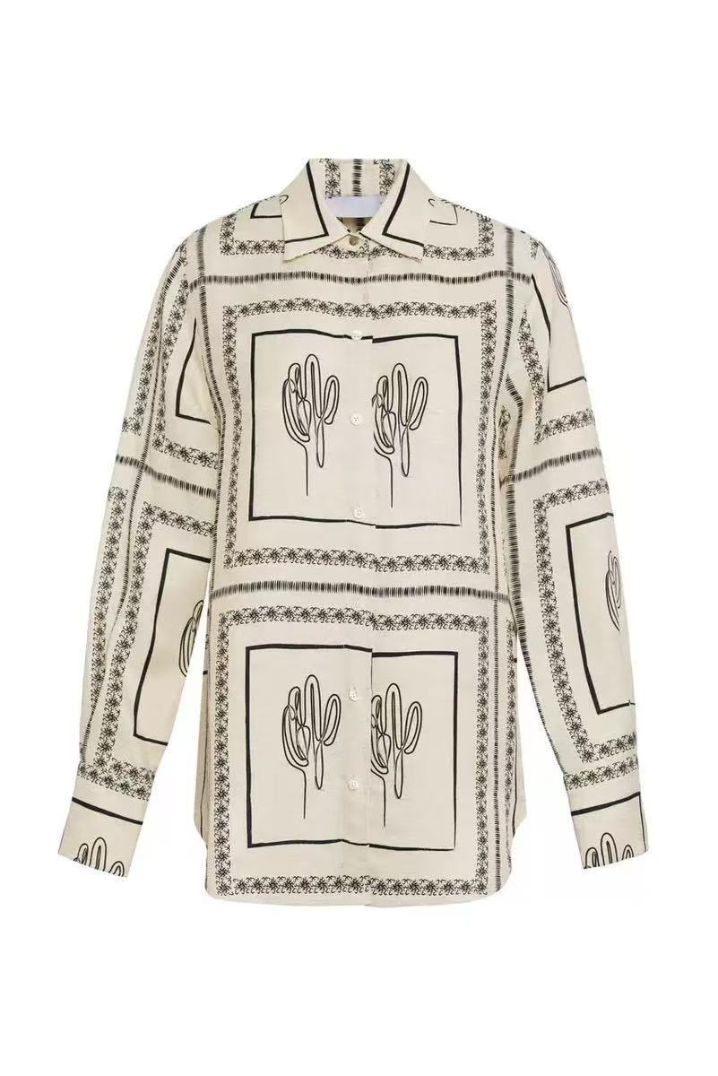 Casual Linen Shirt pants two piece set 8