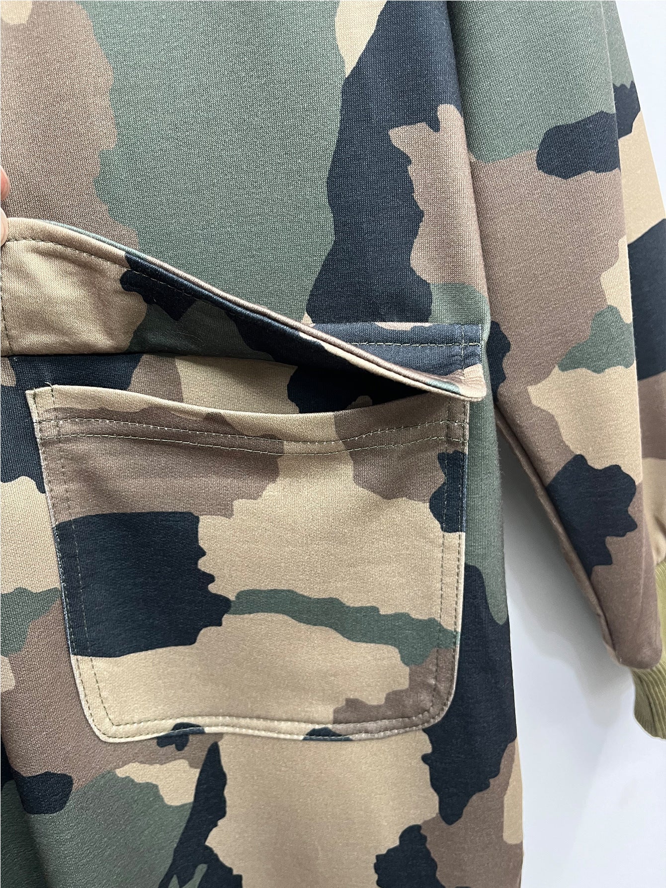 Women's Casual Fashion Multi-Pocket Zipper Camouflage Jumpsuit 6