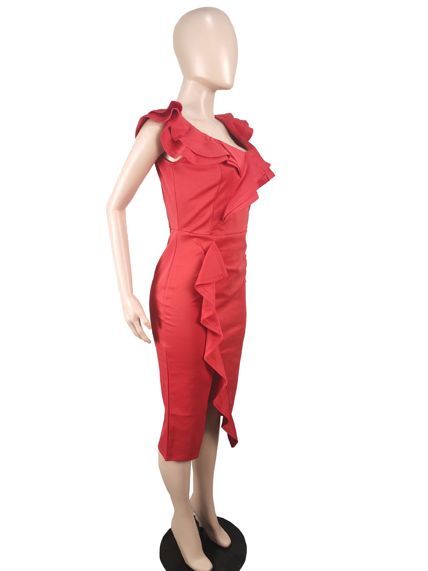 Women's Summer Solid Color Short Sleeve Dress 16