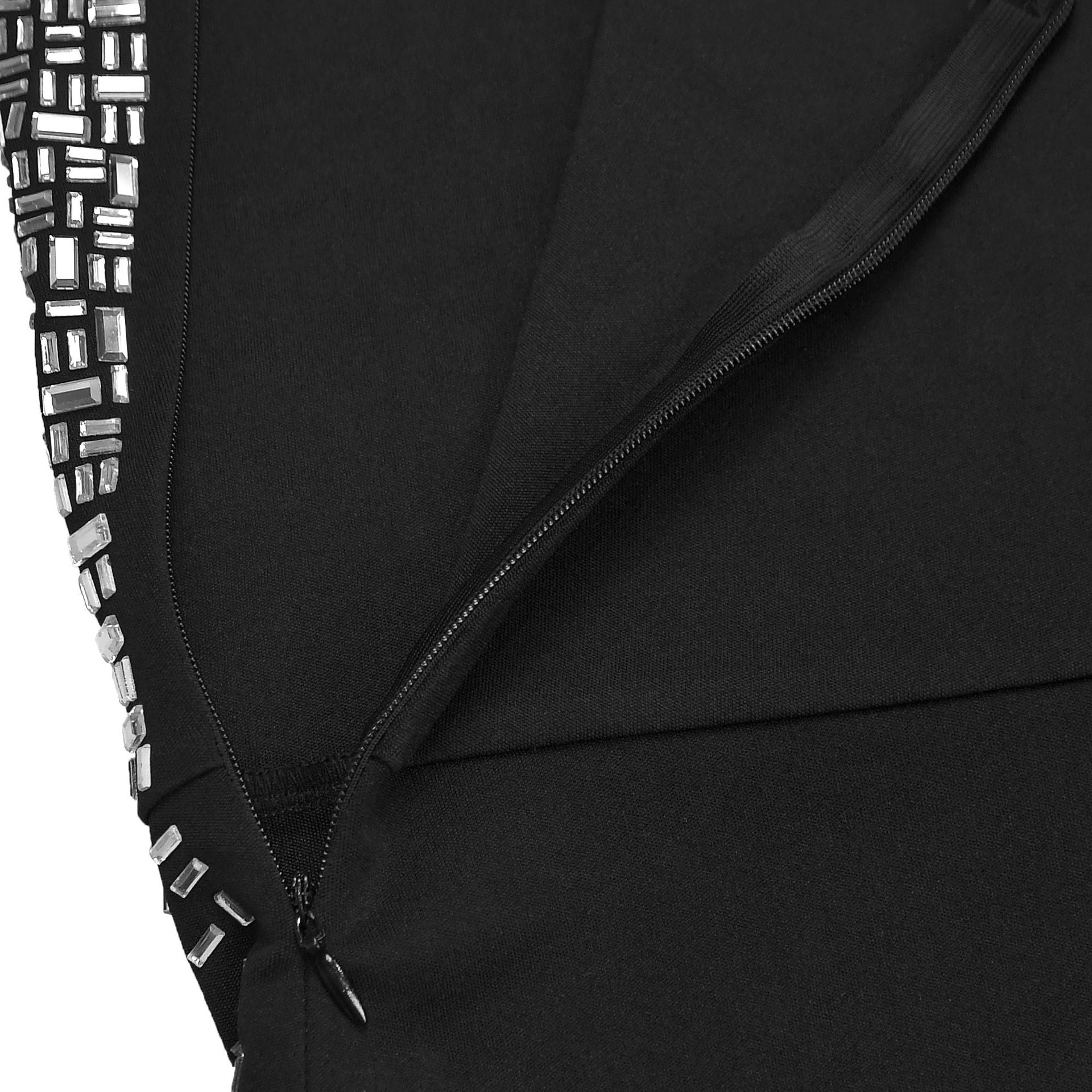 Women Sexy Mesh Beaded Bodycon Dress 20