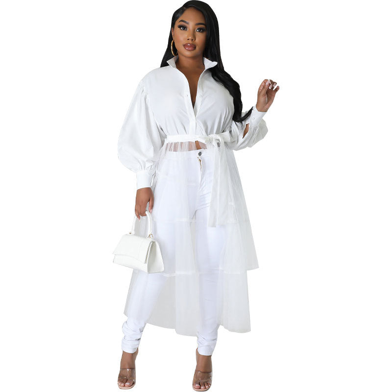 Women's Long Shirt Casual Women's Autumn Fashion Long Sleeve Shirt 8