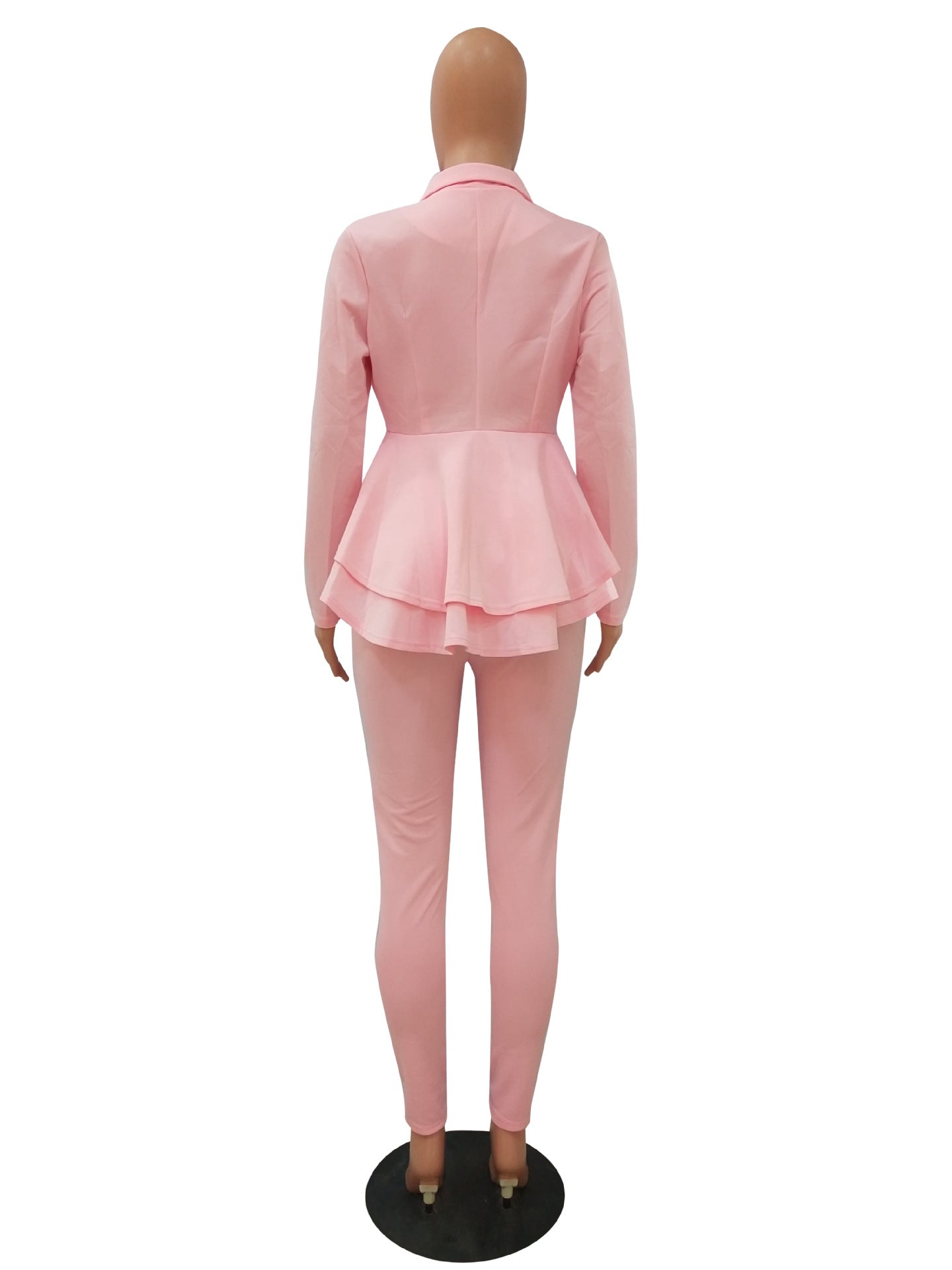 Fashion Ruffle Career Suit Casual Two Piece Set 28