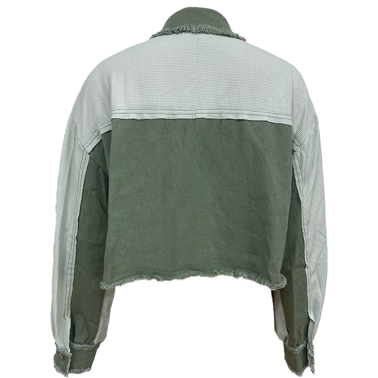 Autumn Winter Waffle Patchwork Casual Fashion Jacket 7