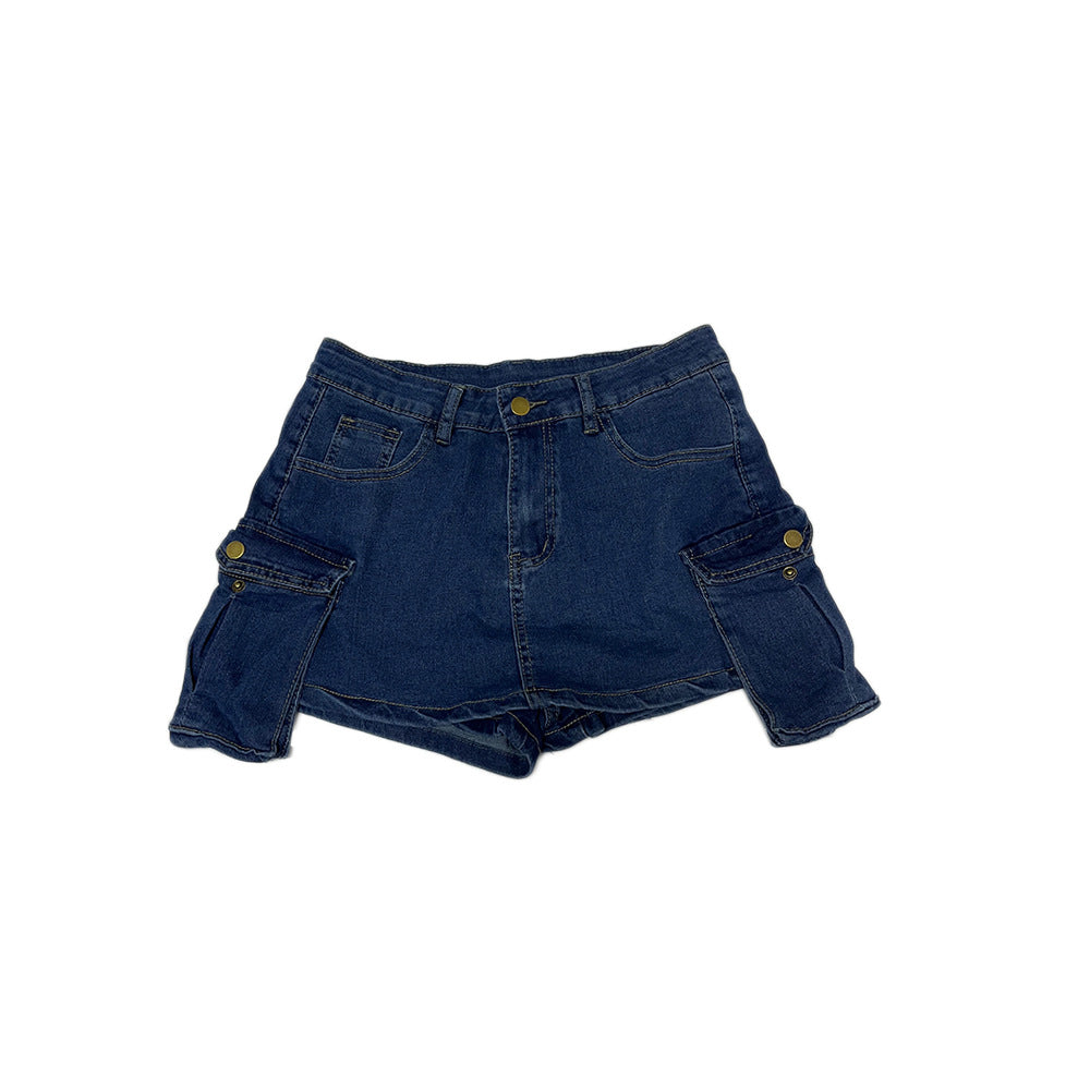 Women's Washed Stretch Denim Shorts 9