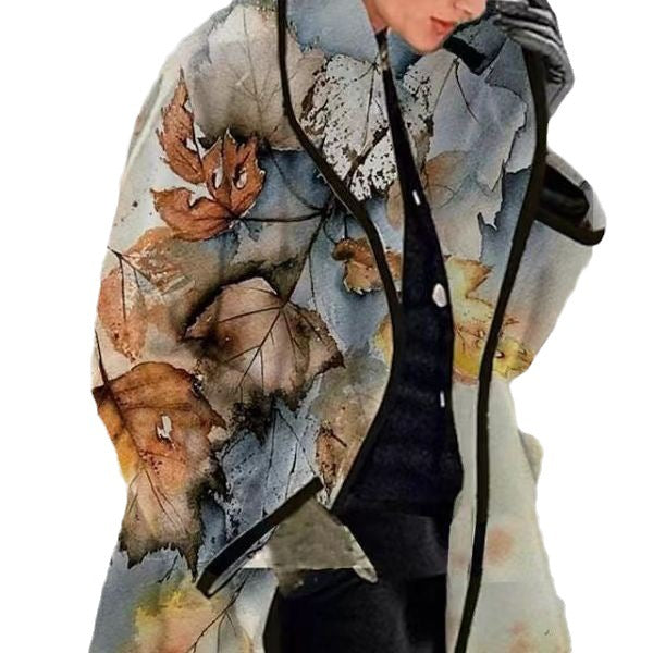 Plus Size Women Turndown Collar Loose Coat 10