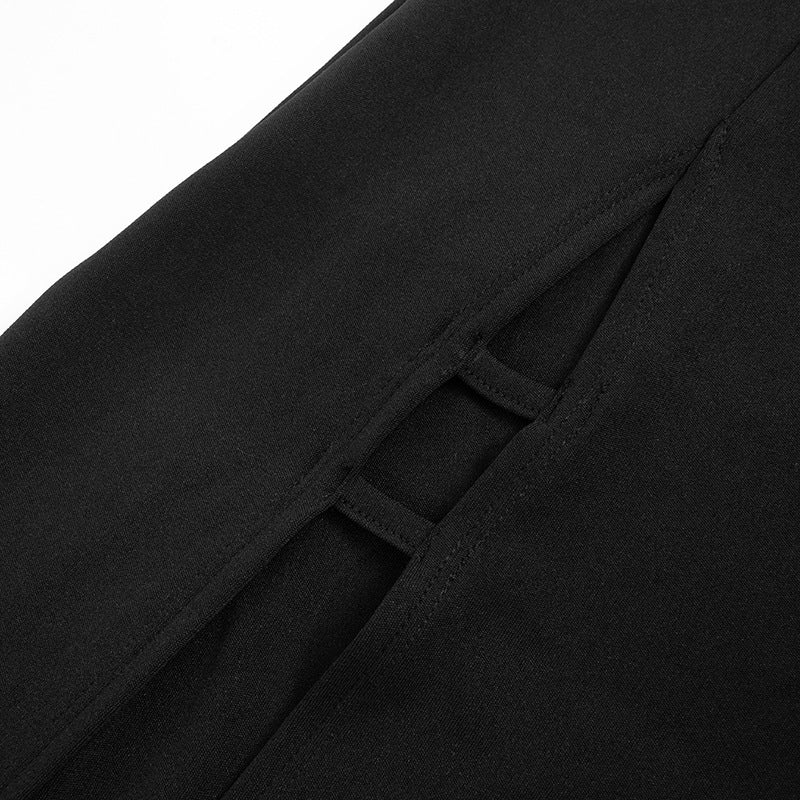 Women's Summer Sexy Strap Hollow High Slit Long Dress 15