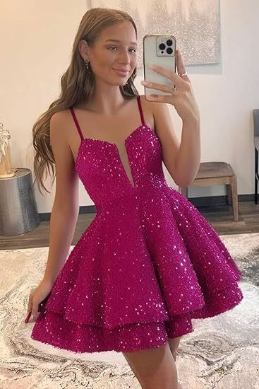 Women Sequined Strapless Sexy Prom Dress 10