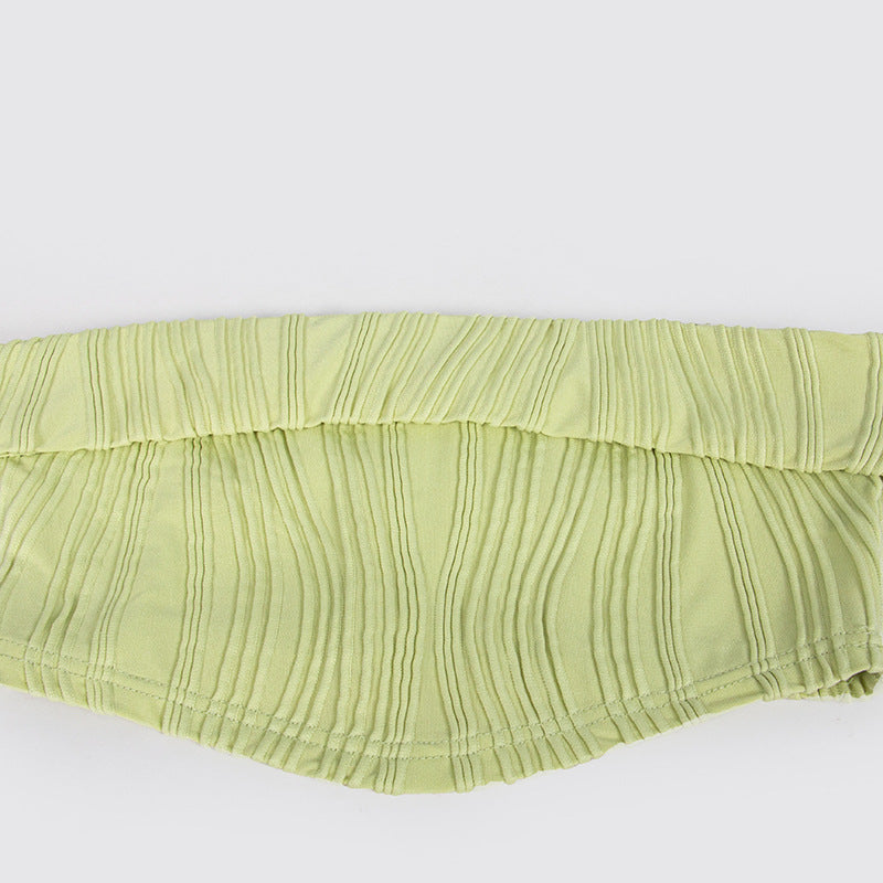 Women summer Solid Strapless Top and Bodycon Long Skirt two-piece set 15