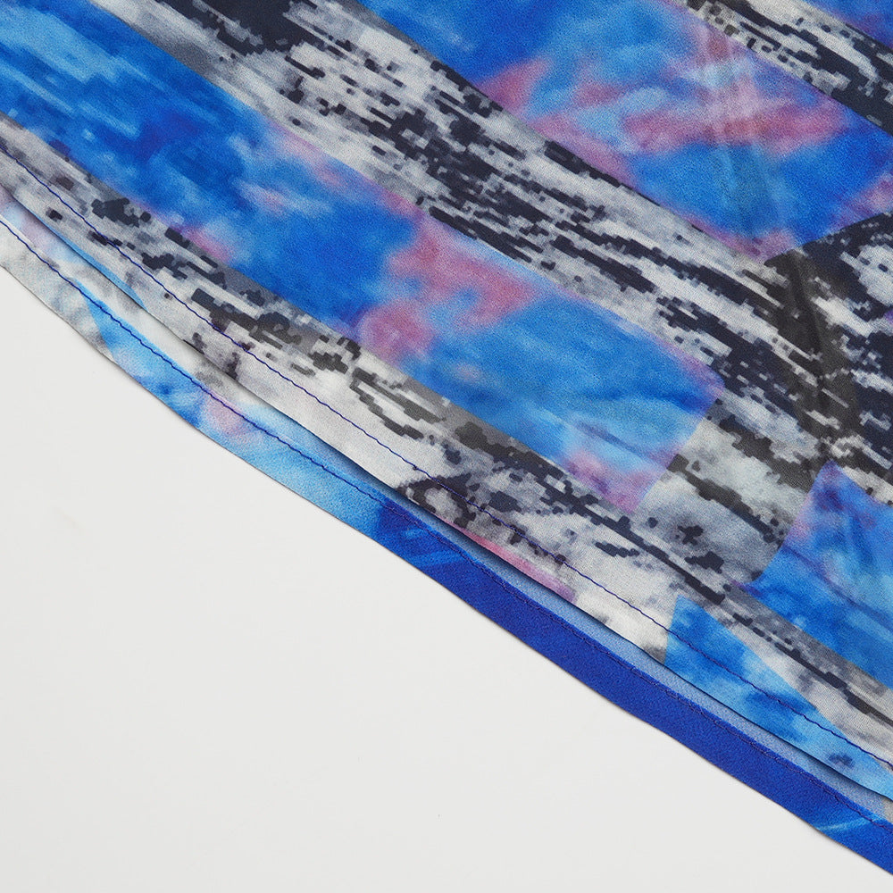 Plus Size Women Off-shoulder Spring and Summer African Print Bubble Bead Maxi Dress 16