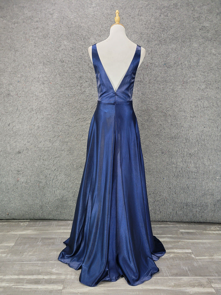 Straps Deep V Sexy Chic Formal  Party Dress A Swing Evening Dress（Processing time need 3-6 days） 12