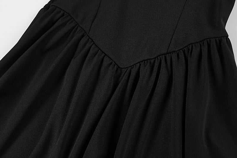 Summer Women's Fashion Chic Elegant Halter Neck Slim Waist A-line Dress 9