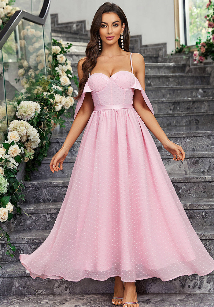 Spring Chic Elegant Strapless Solid Color Slim Low Back Long Women's Evening Dress