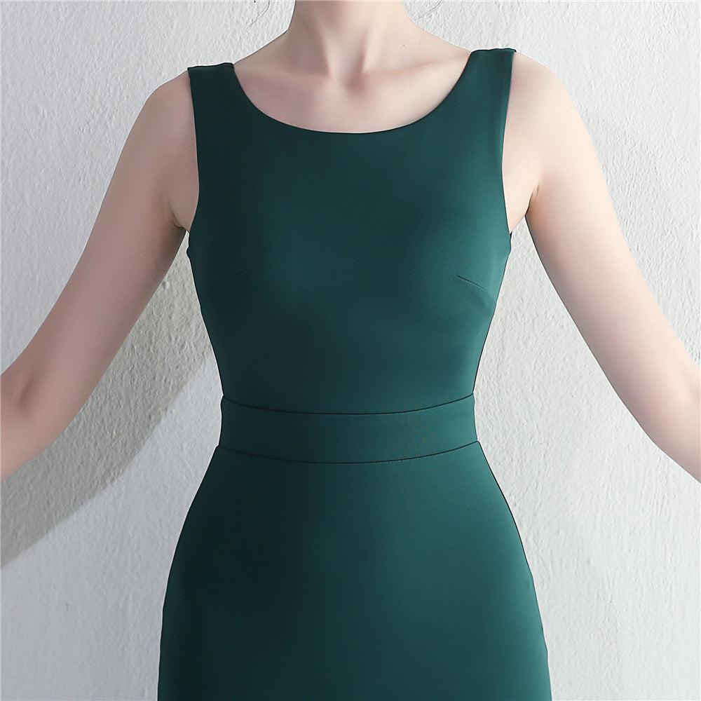 beaded satin plus chiffon wedding dinner etiquette sexy dress 22