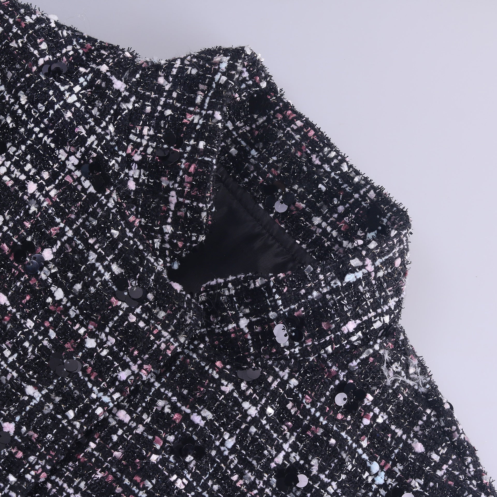 Autumn And Winter Women's Pocket Embroidered Sequined Jacket 16