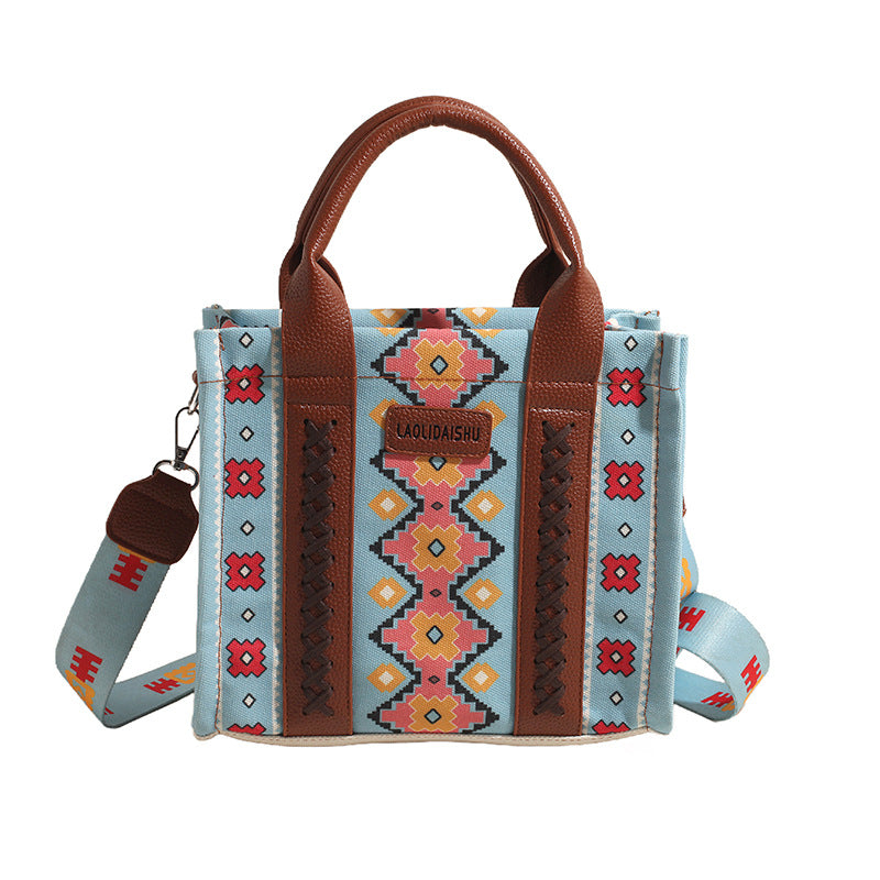 Women Summer Canvas Printed Shoulder Bag Handbag Crossbody Tote Bag 6