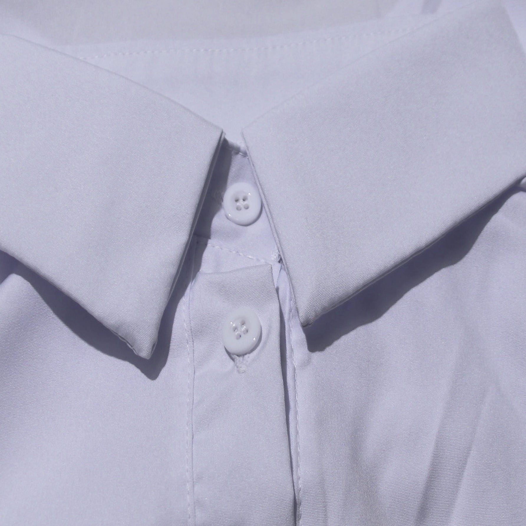 Sexy Solid Color Pocket Patchwork Irregular Loose Single Breasted Shirt 19