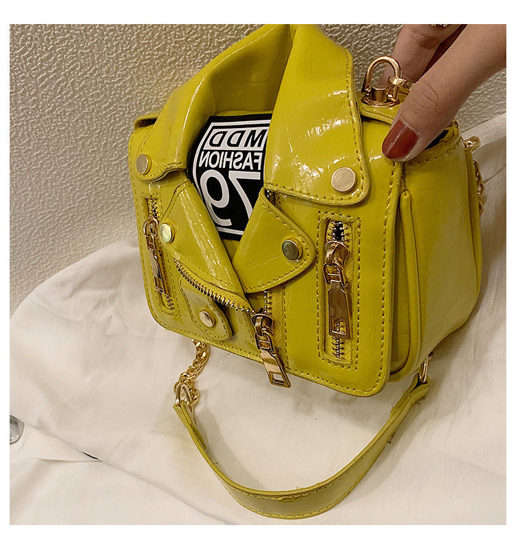 Women Uniform Bag Turndown Collar Jacket Style Bag 21