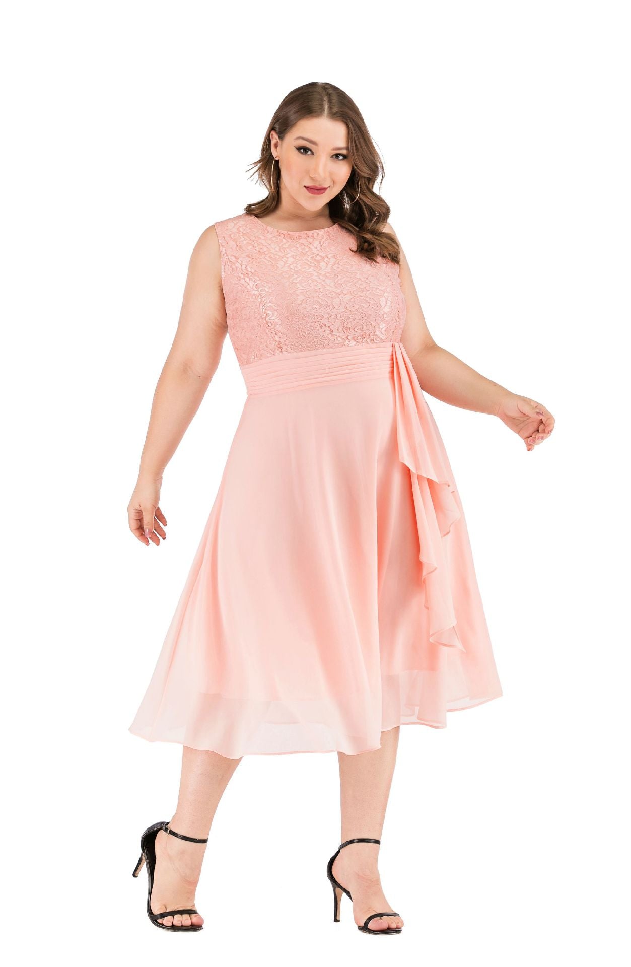 Women chiffon lace dress 77