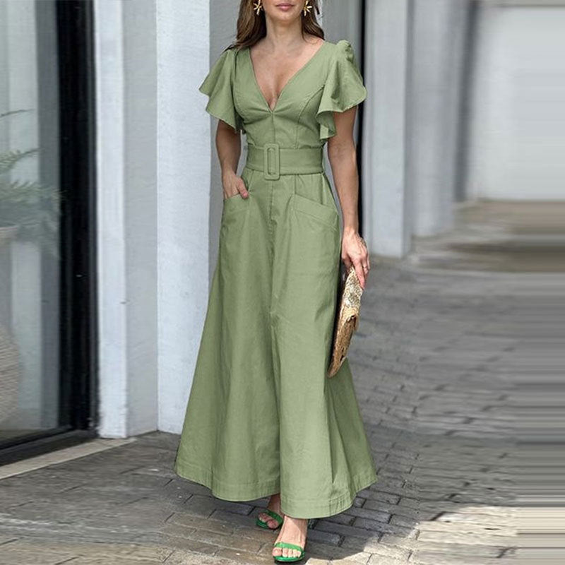Women summer Solid Casual Jumpsuit 3