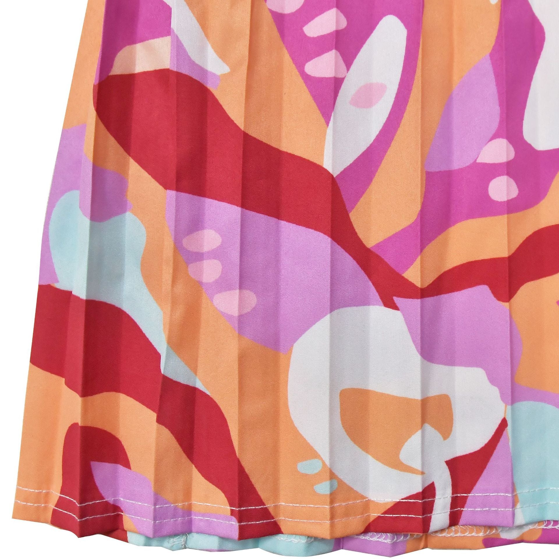 Women Sexy Printed Suspender Pleated Wide Leg Jumpsuit 23