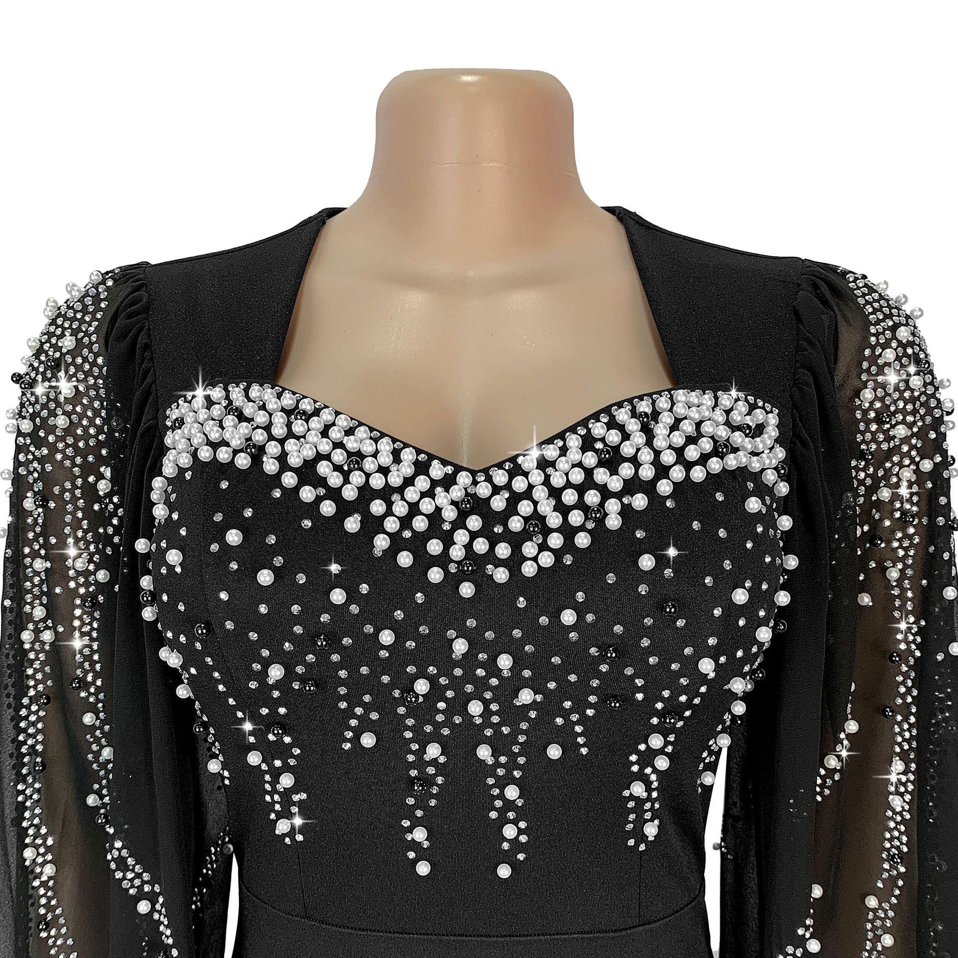 Women's Elegant Chic Beaded Fashionable Evening Dress 18