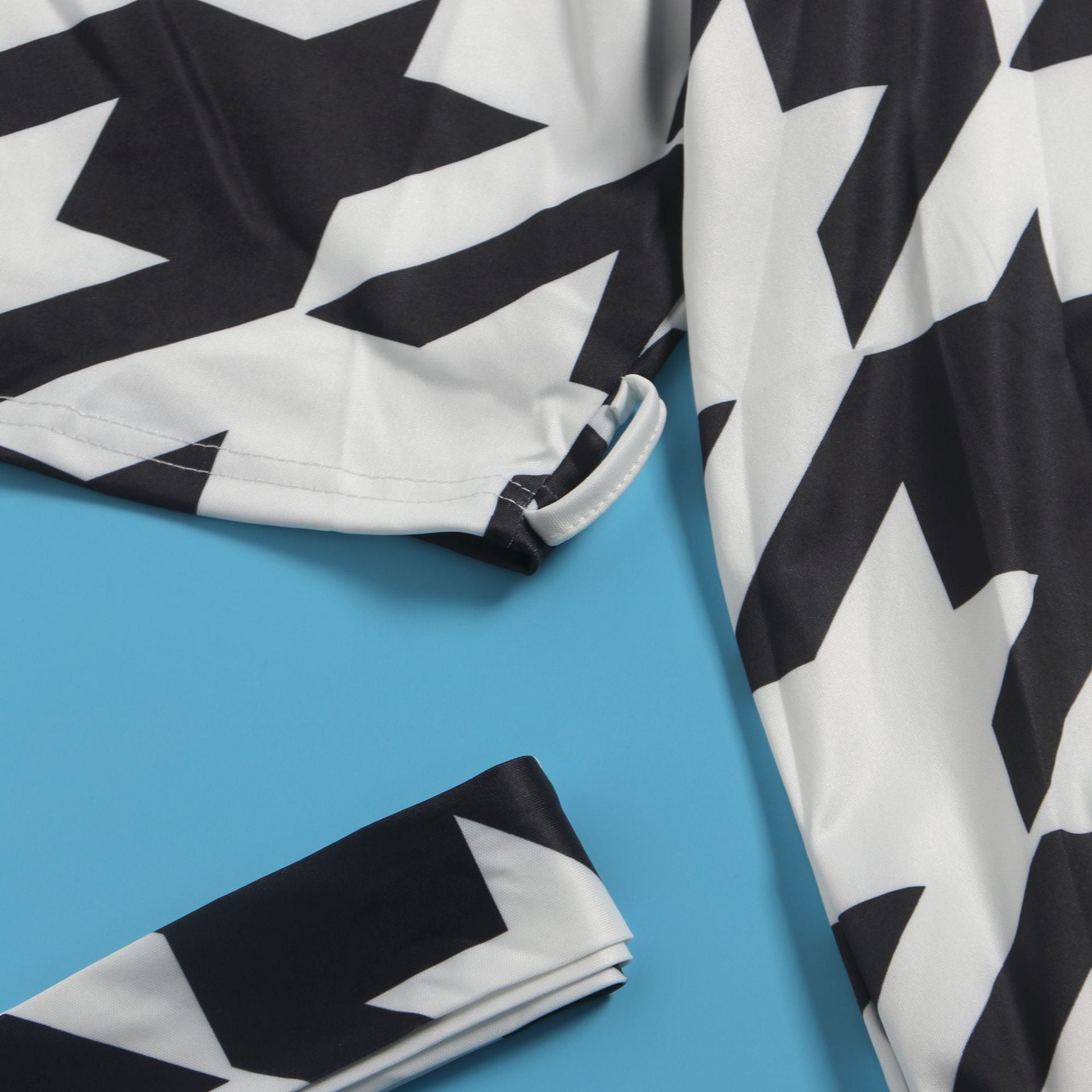 Women Printed Plaid Lace-Up Slash Shoulder Top and Pant Two-piece Set 18