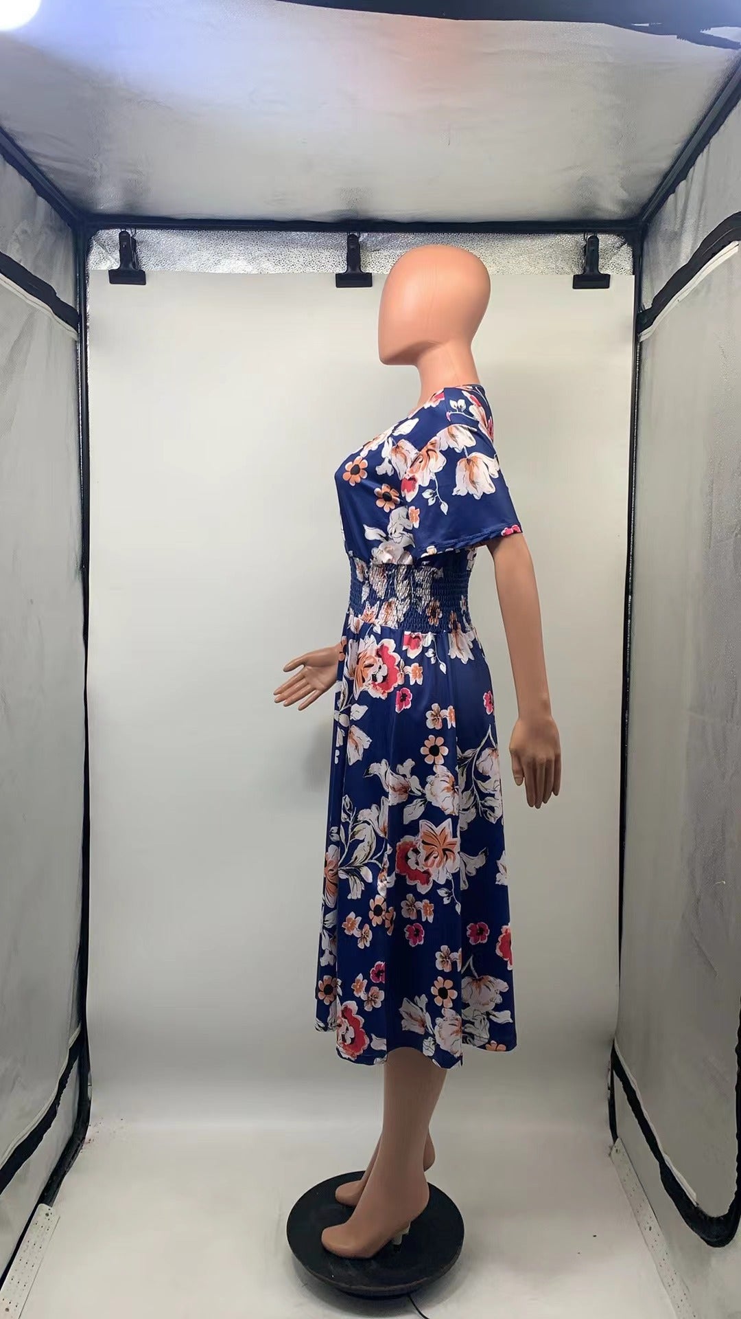 Fashion Digital Print Crossover Dress 7