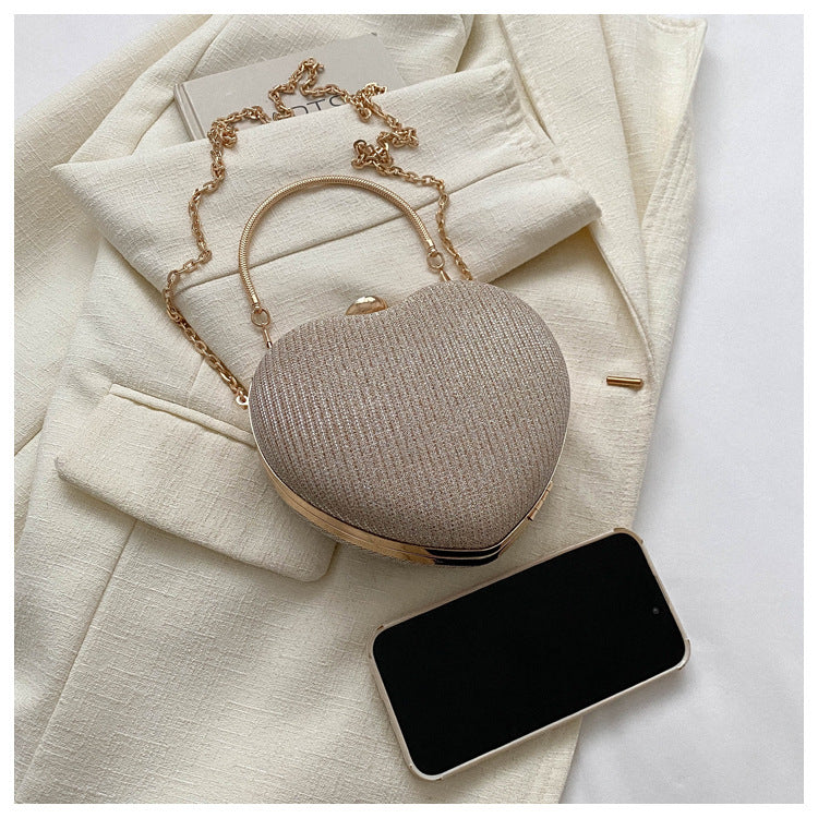 Women Heart Print chain handbag single shoulder crossbody small bag 17