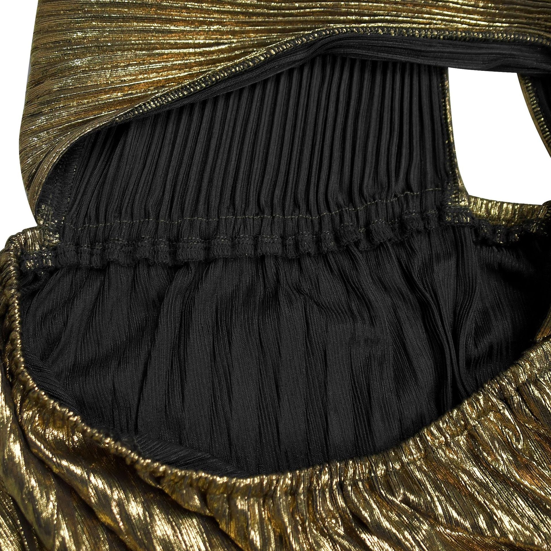 Fashion Women's Elegant Shiny Solid Color Pleated Long Dress 21