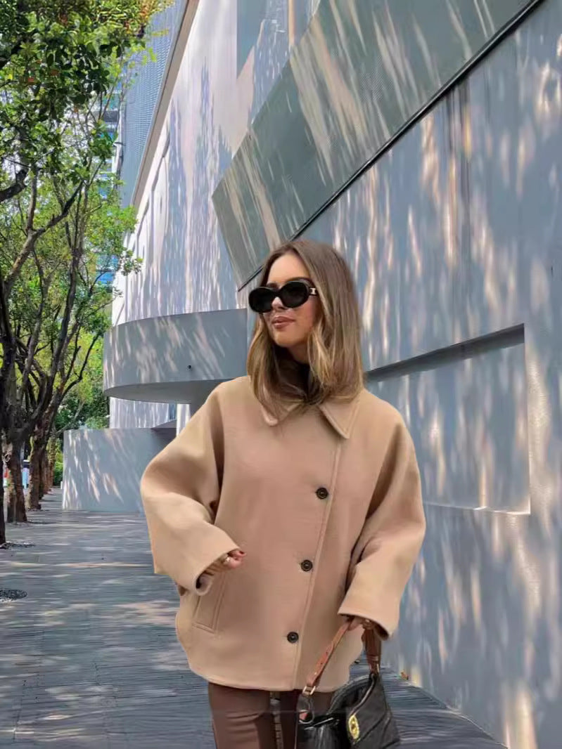 Women Turndown Collar Long Sleeve Jacket 5