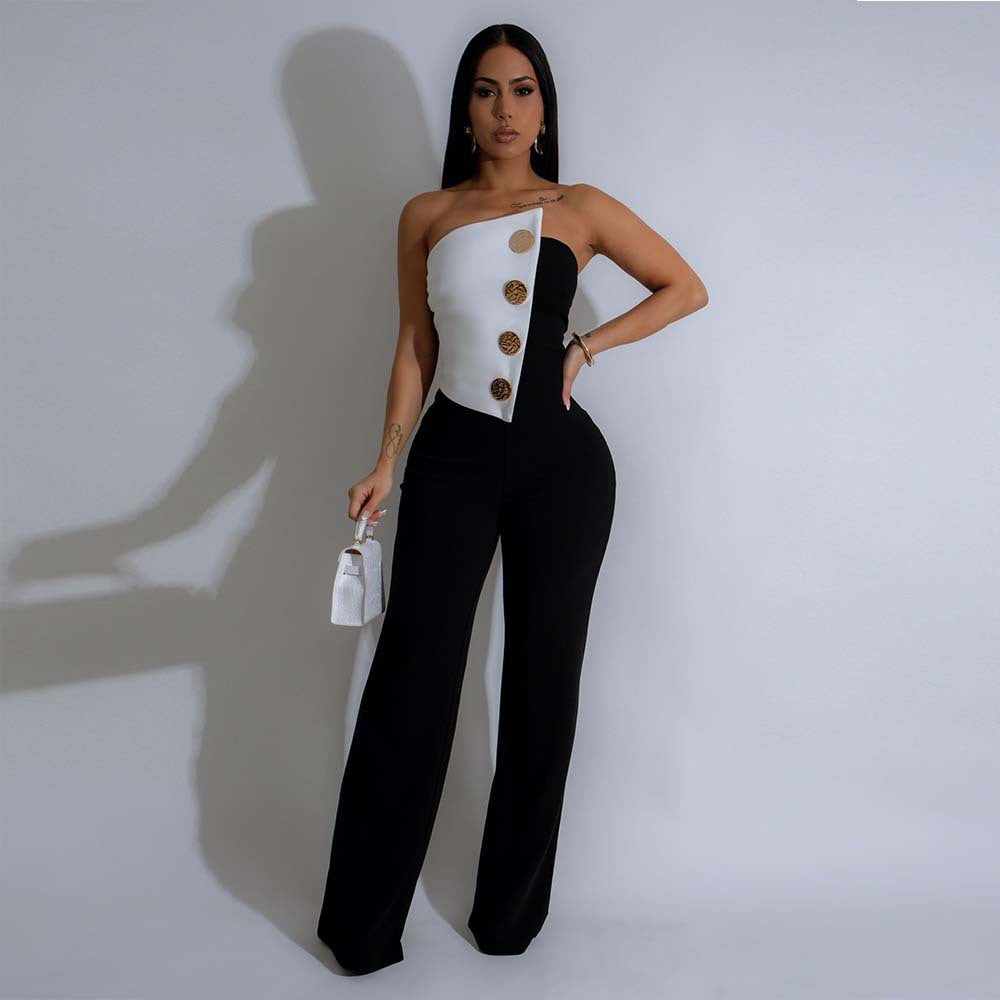 Women Party Button Jumpsuit 7