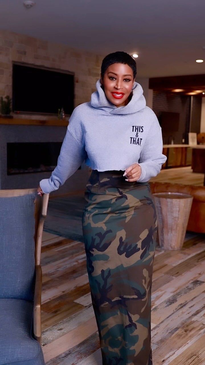 Women camouflage slit Skirt 7