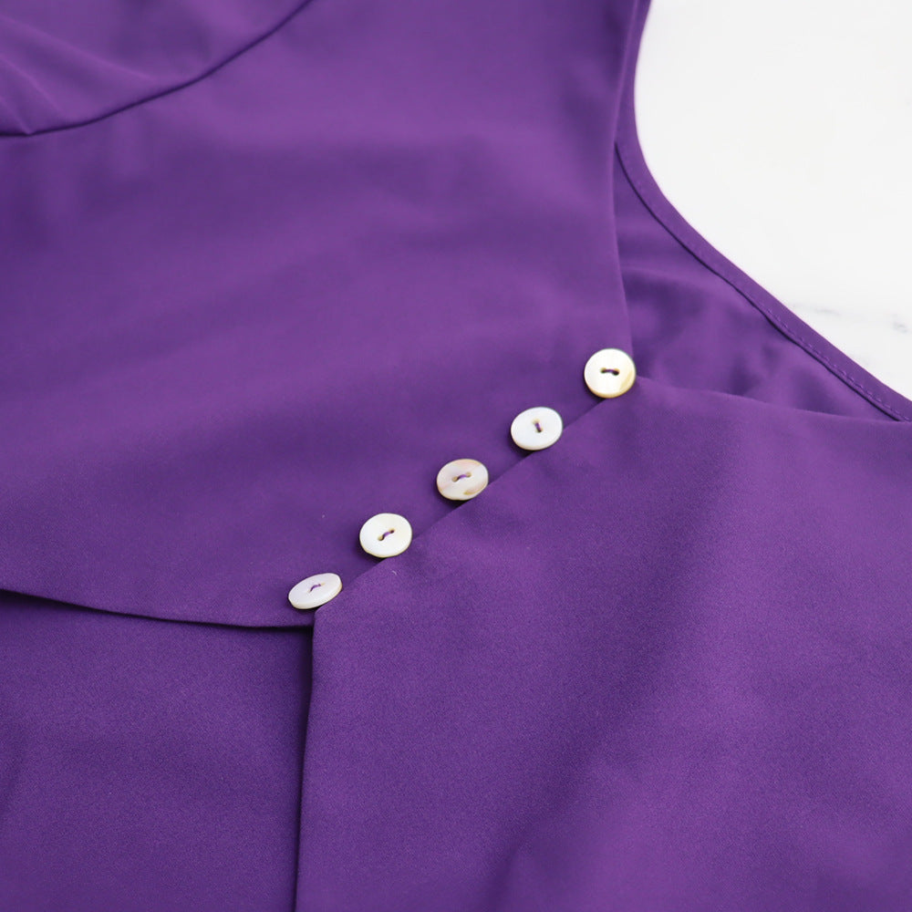 Chic Puff Sleeve Slim Waist Cutout Maxi Summer Dress 16