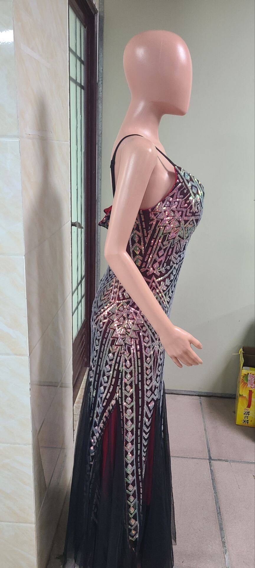 Women Sequin Sleeveless Dress Evening Dress 17