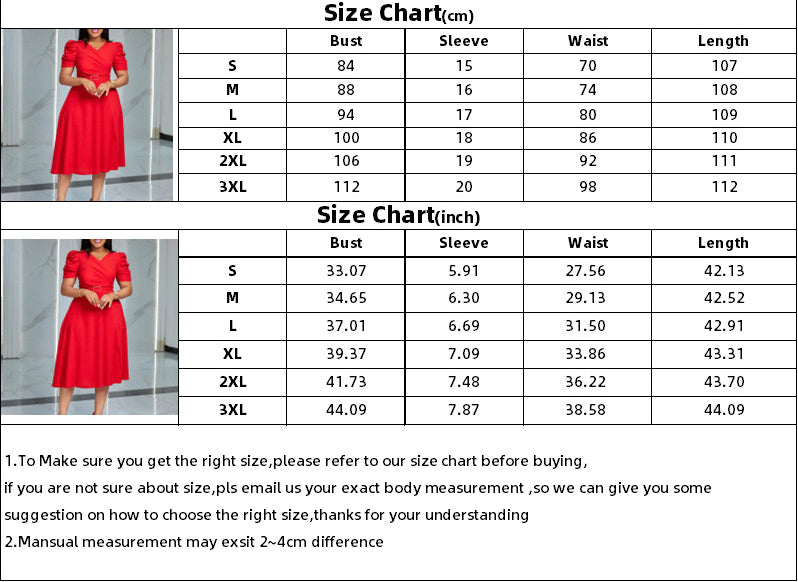 Women's Summer Fashion Chic Elegant V-Neck Pleated Dress 10