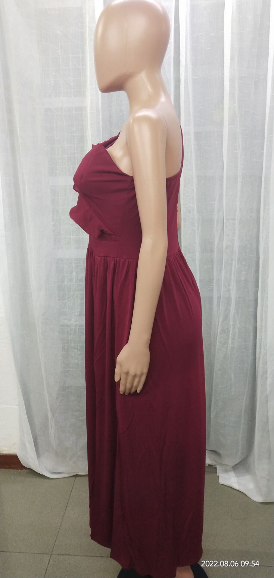 Women's Sleeveless Ruffle Hem Slit Dress 23