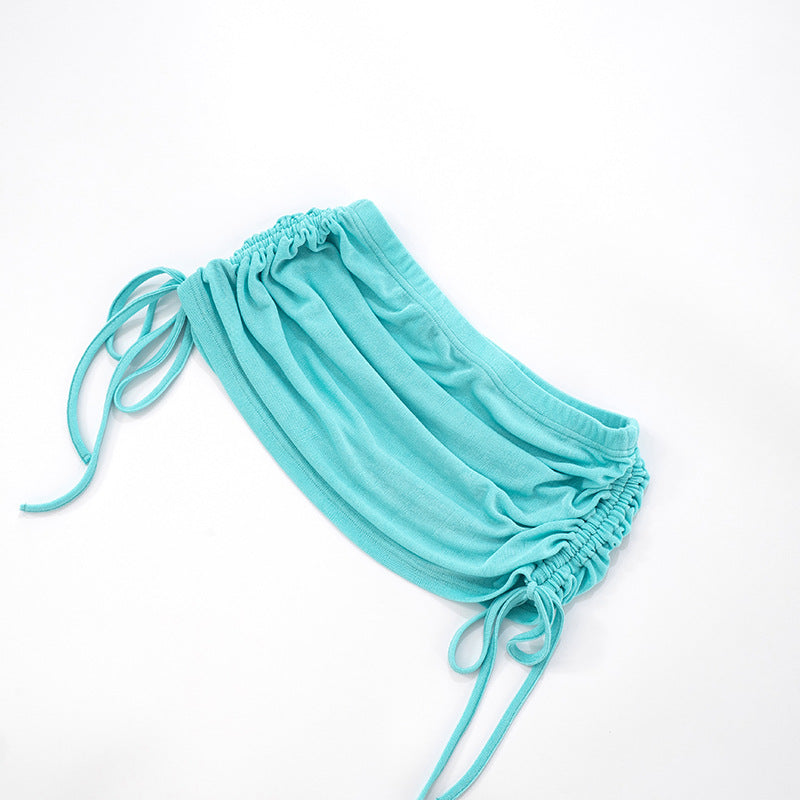 Women V Neck Halter Neck Lace Backless Top and Skirt two-piece suit 26