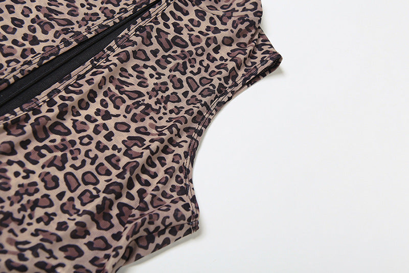 Spring Sexy High Waist Tight Fitting Leopard Print Jumpsuit 13