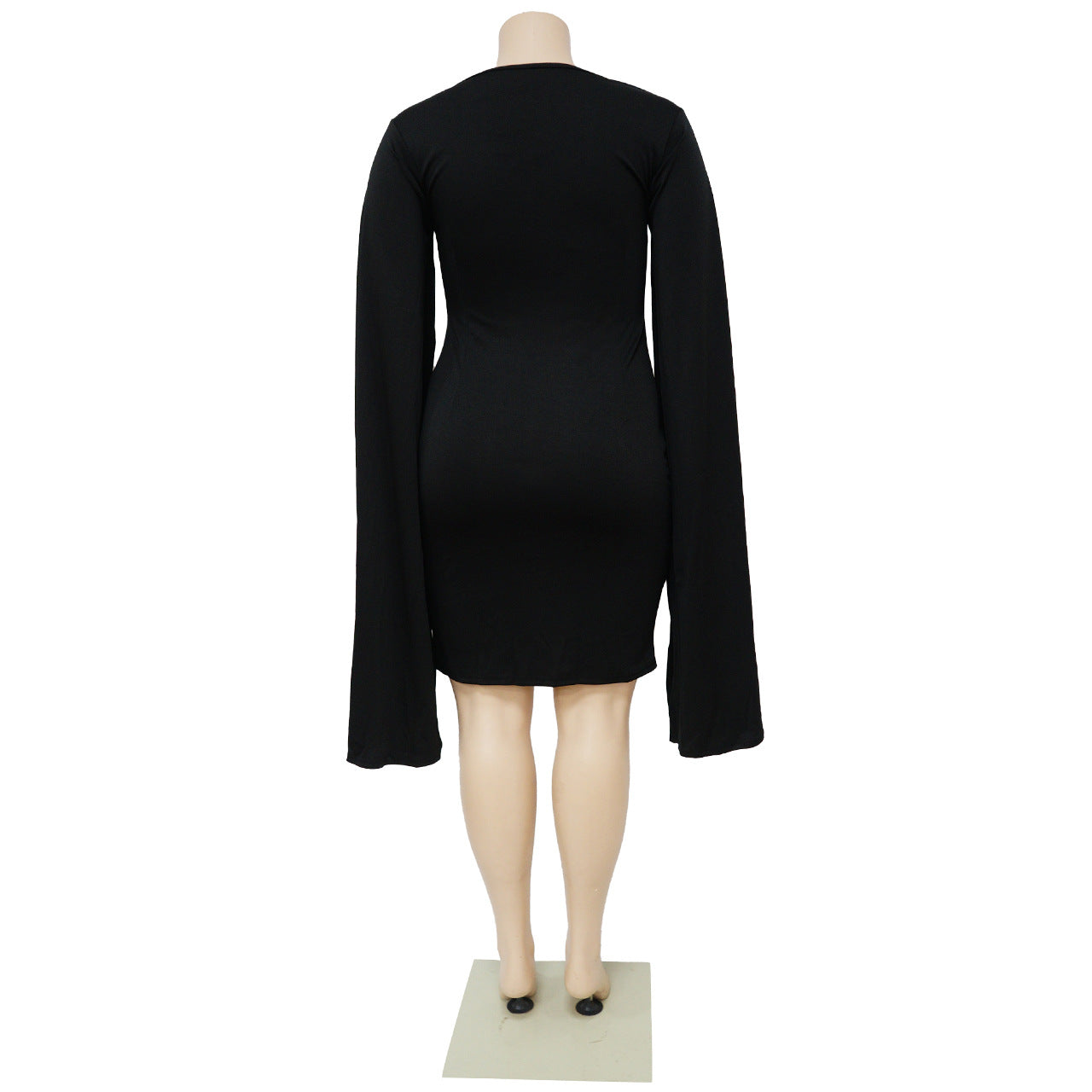 Plus Size Women'S Fall Winter Fashion Chic Bodycon Dress 17