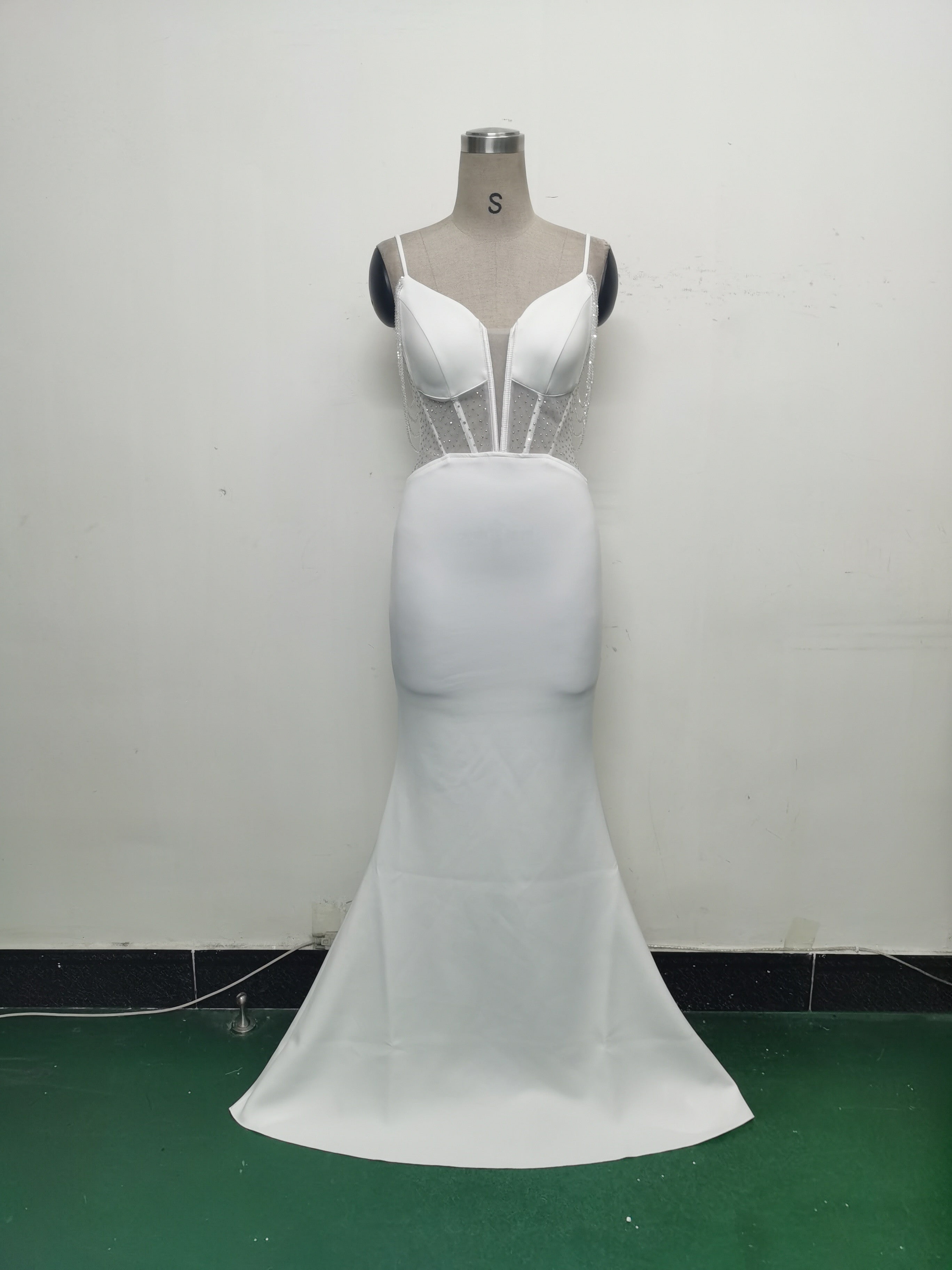 Gradient Sequins High Slit Slash Shoulder Sexy Evening Dress 27